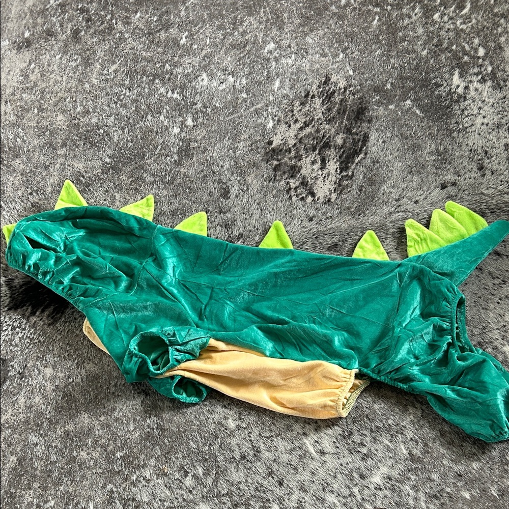 Dog Green Dinosaur Costume with Spikes